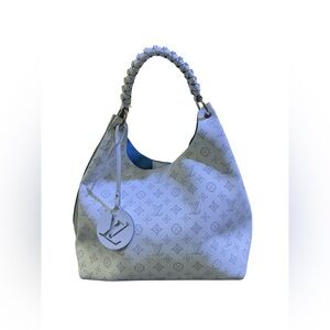 Louis Vuitton Carmel blue hobo shoulder bag